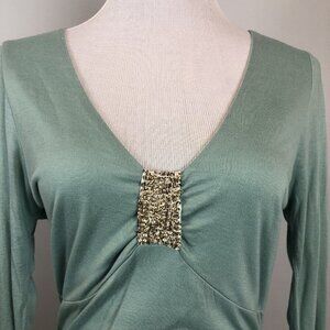 Nougat London Jade Long Sleeve Blouse Size XL Sequin Embellishment New
